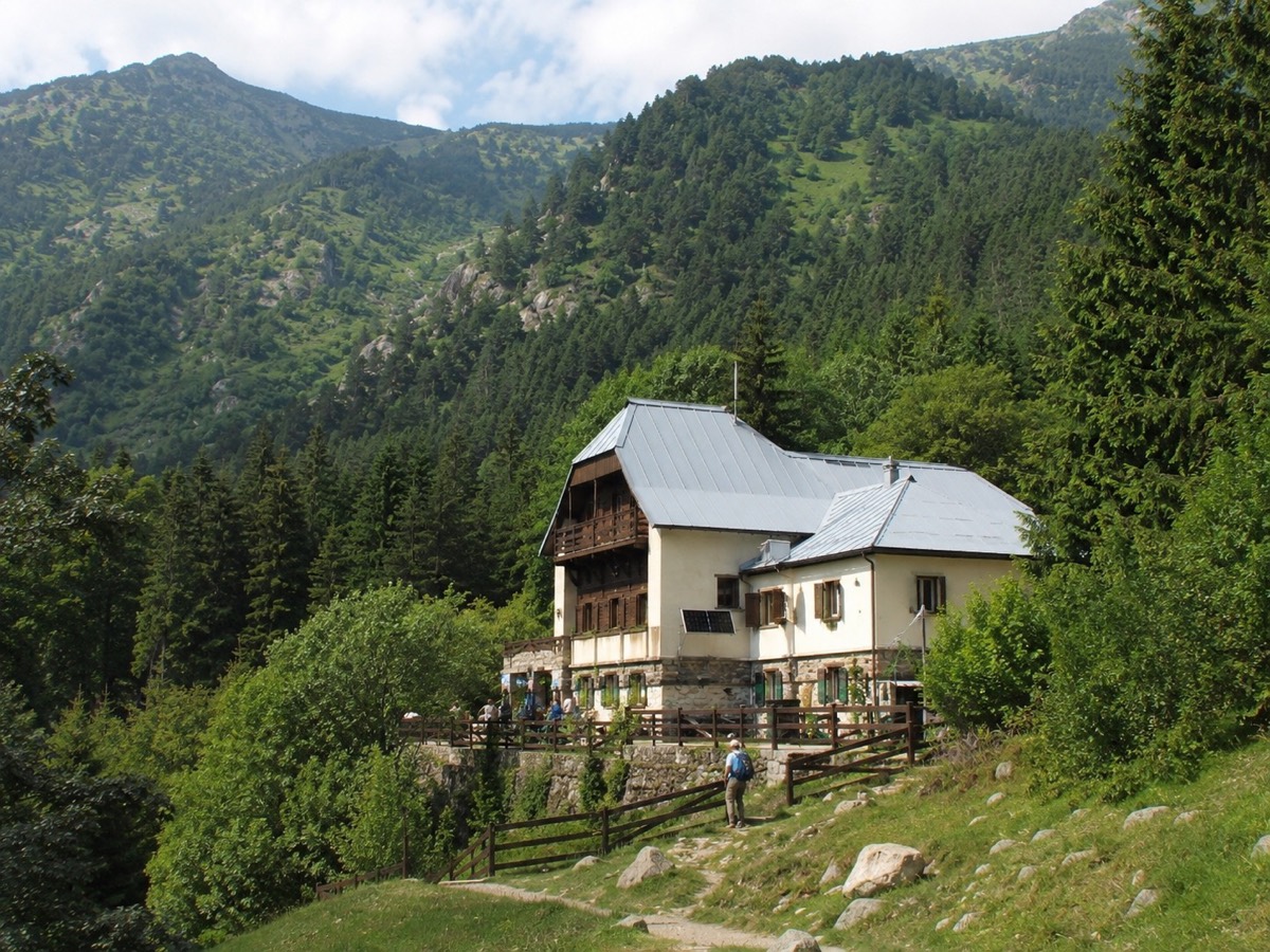 Mountain hut high in the Pirin