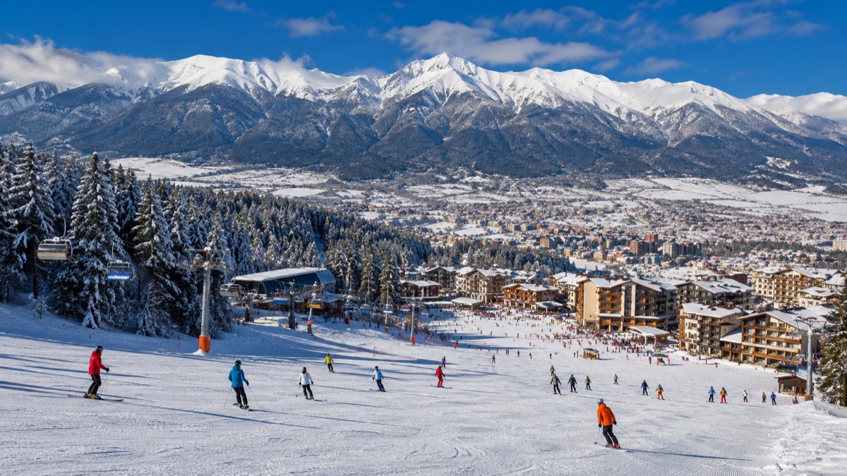 Winter slopes above Bansko